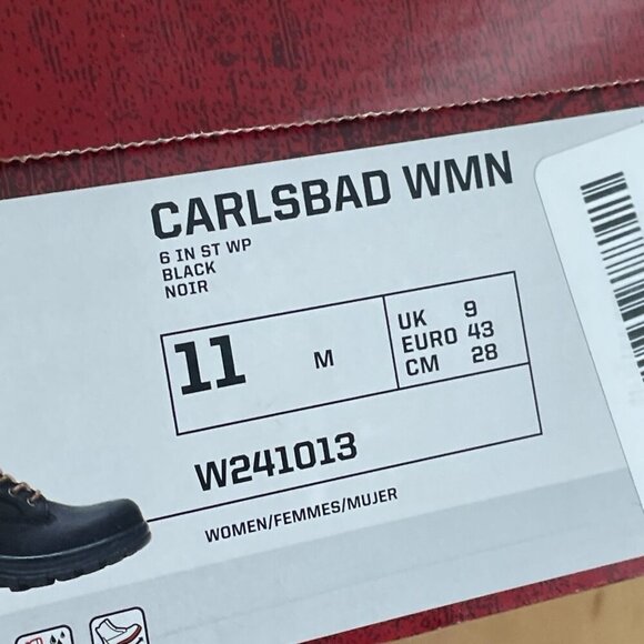 Wolverine Carlsbad Women's 6" Waterproof Steel Toe Construction Boot 11 NWB S163 - Picture 7 of 8